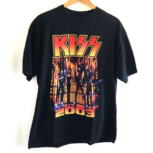 Vtg 2003 KISS Hotter Than Hell Short Sleeve Shirt XL UNWORN MINT NWOT ALSTYLE